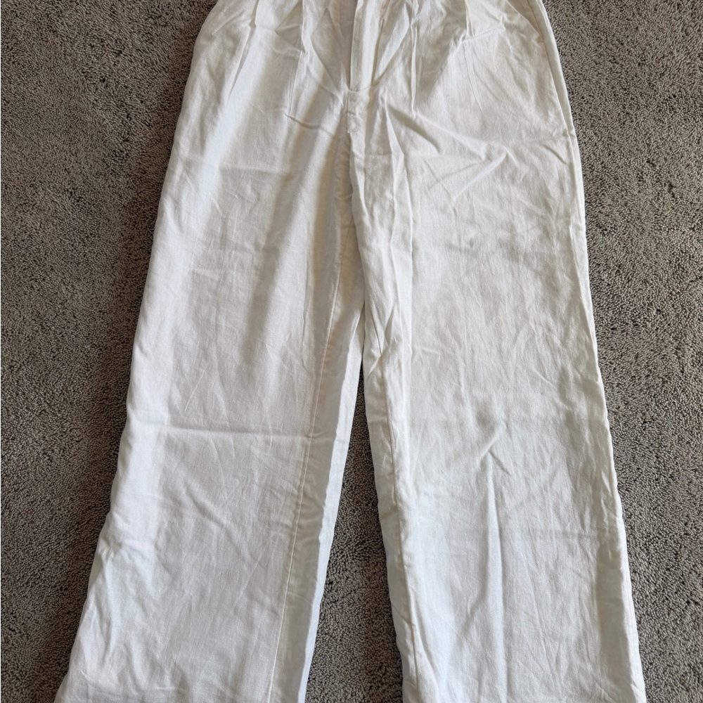 Hollister Livvy White Wide Leg High Rise Pants size XS Short NWT - Picture 4 of 8